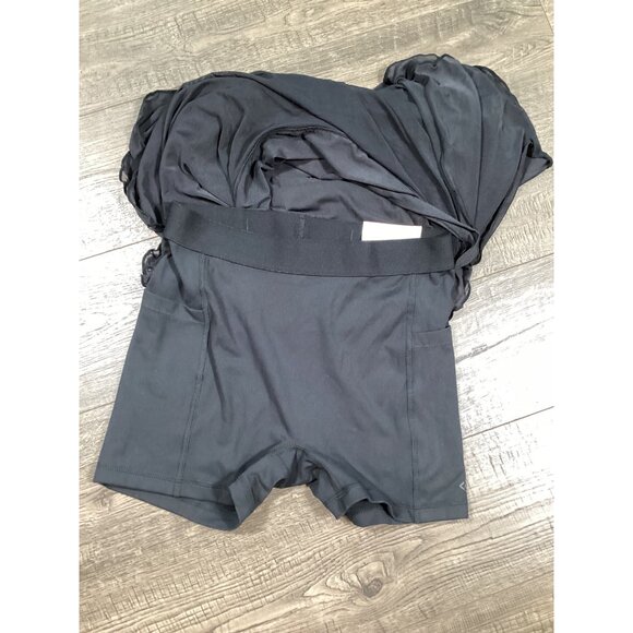 Logilates Womens Dance Studio Wrap Skort XS Black Double Layered Athletic NWT - Picture 2 of 7